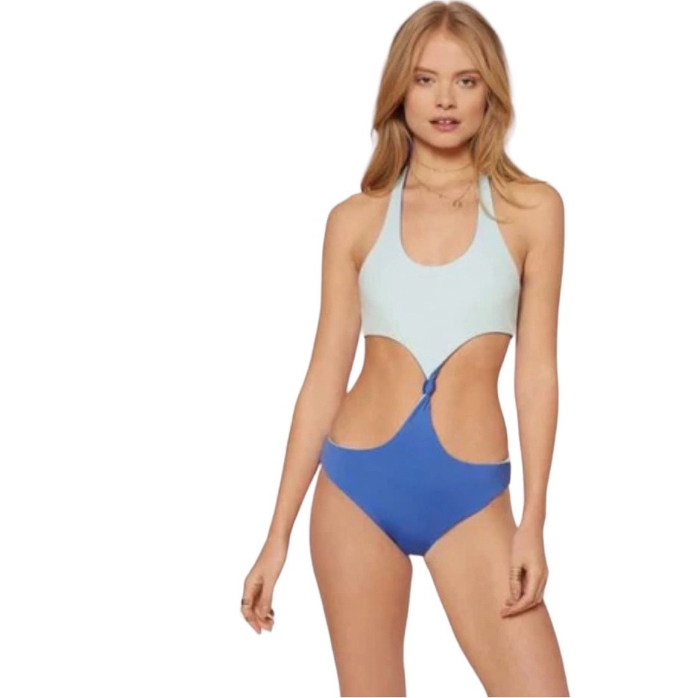 Dolce Vita Blue Cutout Multi-Reversible One-Piece Swimsuit